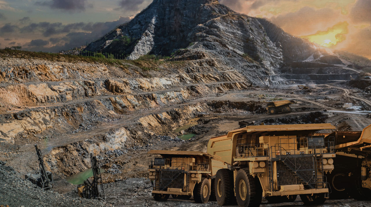 Heavy machinery at a nickel mining site, representing industries powered by nickel.