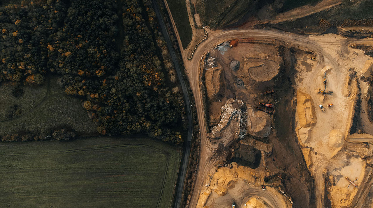 A vast landscape of a key Indonesian nickel region.